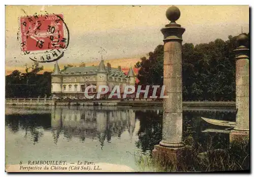 Ansichtskarte AK Rambouillet Le Parc Perspective du chateau