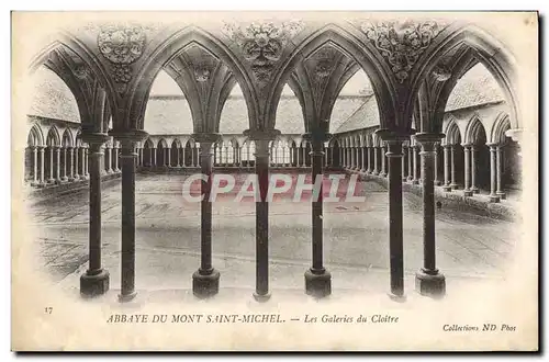 Ansichtskarte AK Abbaye Du Mont Saint Michel Les Galeries du Cloitre