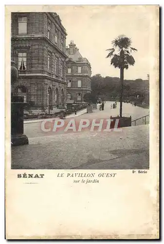 Ansichtskarte AK Paris Senat Le pavillon Ouest sur le jardin