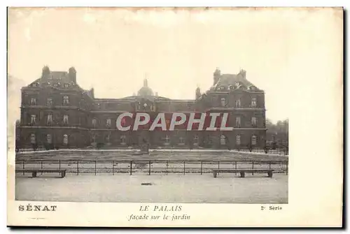 Cartes postales Senat Le Palais facade sur le jardin