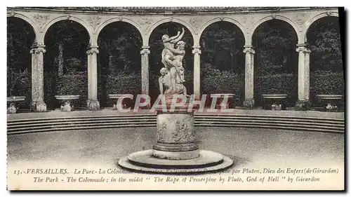 Cartes postales Versailles Le parc La colonnade