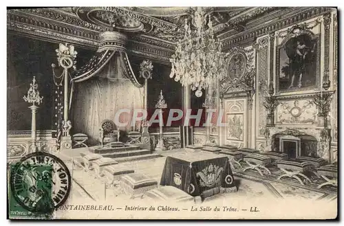 Cartes postales Fontainebleau Interieur du Chateau La salle du trone