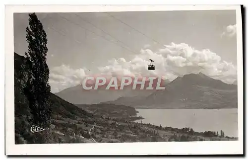 Cartes postales moderne Lac d&#39Annecy Telepherique et massif des Bauges