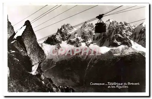 Cartes postales moderne Chamonix Mont Blanc Teleferique du Brevent et les Aiguilles