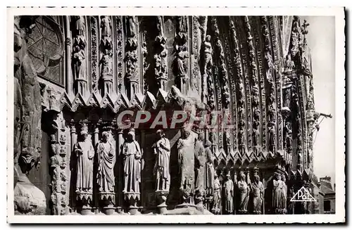 Ansichtskarte AK Reims La Cathedrale Portail de la Facade Principale