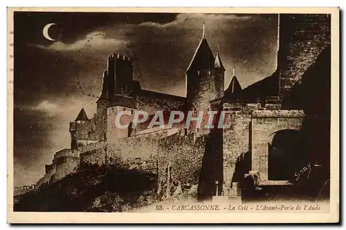 Cartes postales Carcassonne La Cite L&#39Avant Porte de L&#39Aude