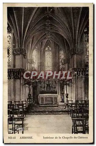 Cartes postales Amboise Interieur de la Chapelle du Chateau