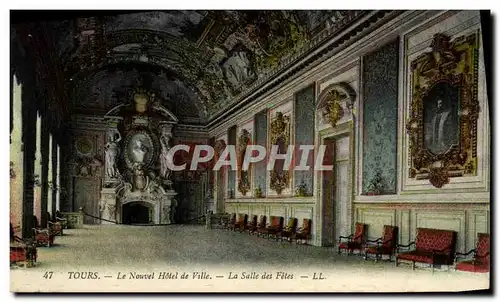 Cartes postales Tours Le Nouvel Hotel de Ville La Salle des Fetes