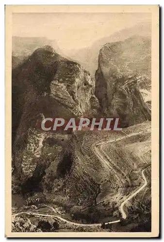 Cartes postales Le grand canon du Verdon vu du village de Rougon