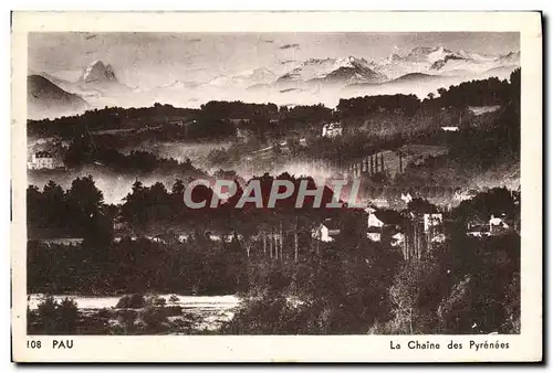 Cartes postales Pau La Chaine des Pyrenees