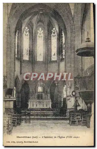 Ansichtskarte AK Marcilhac L&#34Interieur de L&#39Eglise