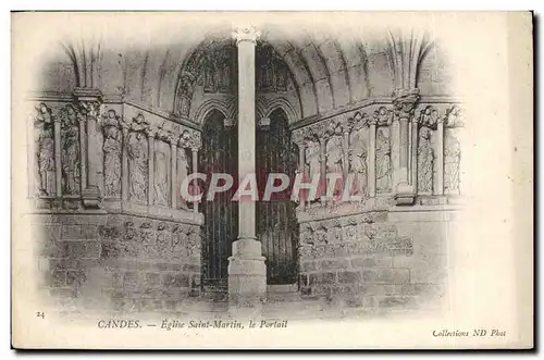 Cartes postales Candes Eglise Saint Martin le Portail
