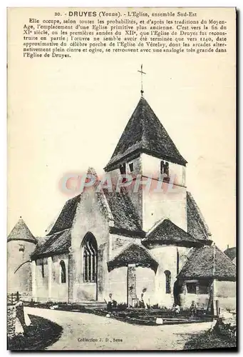 Cartes postales Druyes L&#39Eglise Ensemble Sud Est