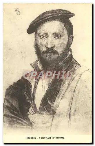 Cartes postales Holbein Portrait d&#39homme