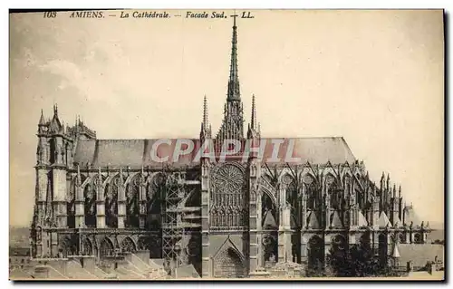 Cartes postales Amiens La Cathedrale Facade Sud