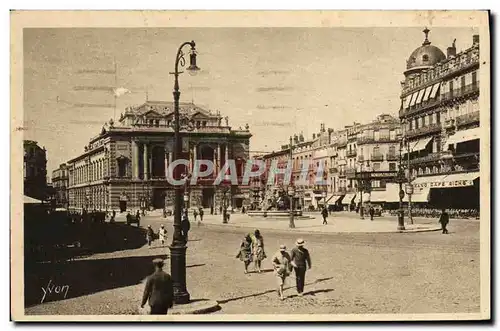 Cartes postales Montpellier Place de la Comedie Le theatre