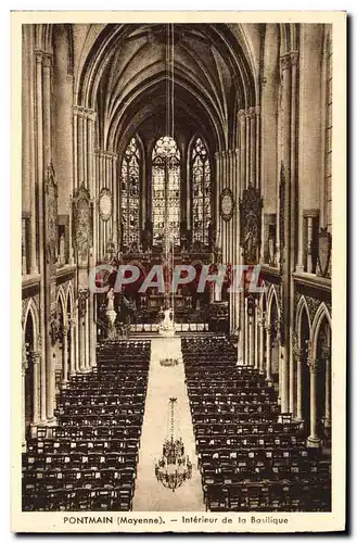 Cartes postales Pontmain Interieur de la Basilique