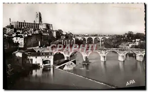 Cartes postales moderne Albi Vue sur le Tarn et la basilique Ste Cecile