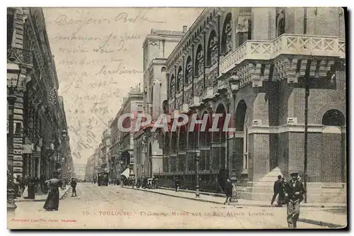 Cartes postales Toulouse Facade du musee sur la Rue Alsace Lorraine