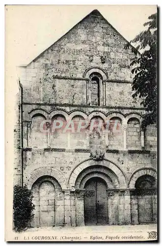 Cartes postales La Couronne Eglise Facade Occidentale