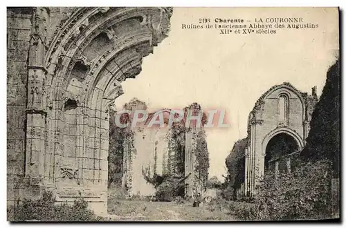 Cartes postales La Couronne Ruines de Lancienne Abbaye des Augustins