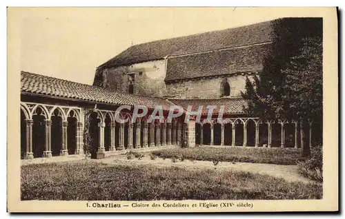 Cartes postales Charlieu Cloitre des Cordeliers et L'Eglise