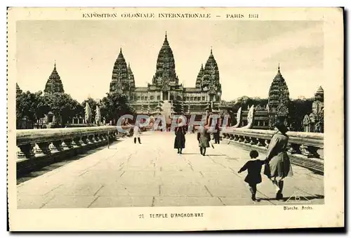 Cartes postales Exposition Coloniale Internationale Paris 1931 Temple d&#39Angkor Vat