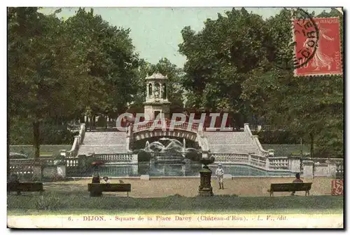 Cartes postales Dijon Square de la place Darcy Chateau d&#39eau