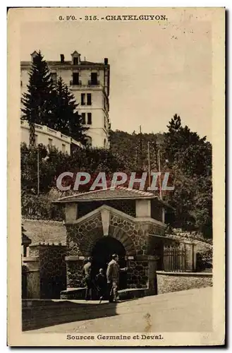 Cartes postales Chatelguyon Sources Germaine e tDeval