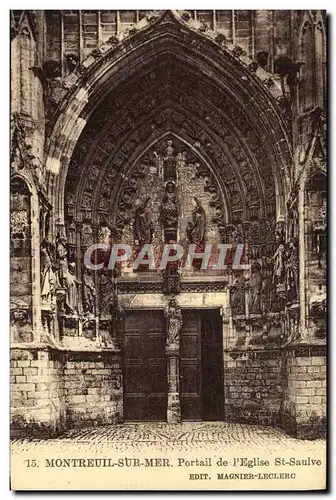Cartes postales Montreuil Sur Mer Portail de L'Eglise St Saulve
