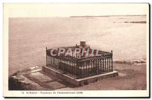 Cartes postales St Malo Tombeau de Chateaubriand