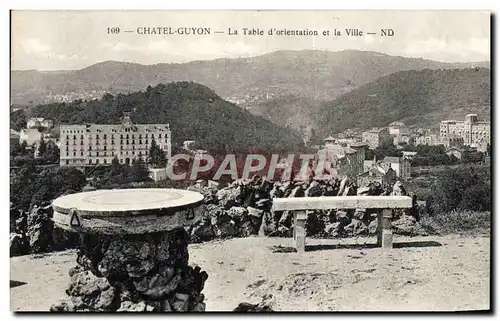 Cartes postales Chatel Guyon La Table d&#39orientation et la ville