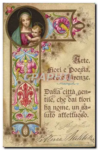 Cartes postales Vierge et enfant Firenze