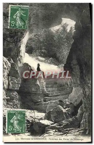 Cartes postales Environs de Grenoble Interieur des cuves de Sassenage