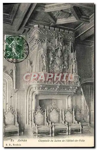 Cartes postales Arras Cheminee du salon de l'hotel de ville