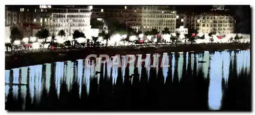 Moderne Karte Cannes La Croisette La nuit