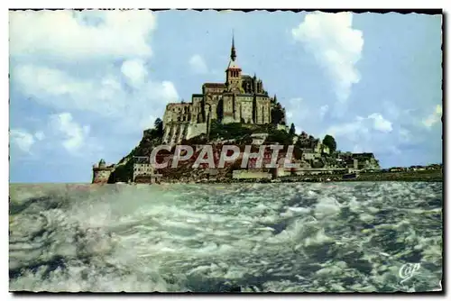 Cartes postales moderne Mont Saint Michel Cote ouest a maree haute
