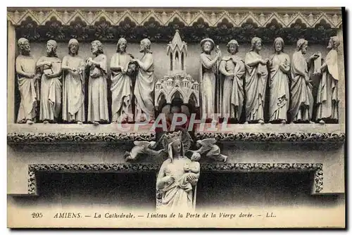 Ansichtskarte AK Amiens La Cathedrale Linteau de la Porte de la vierge doree