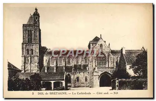 Cartes postales Dol De Bretagne La Cathedrale Cote Sud