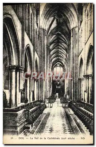 Cartes postales Dol La Nef De La Cathedrale