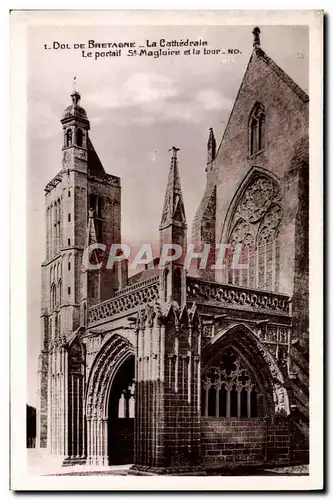 Ansichtskarte AK Dol De Bretagne La Cathedrale Le portail St Magloire et la tour