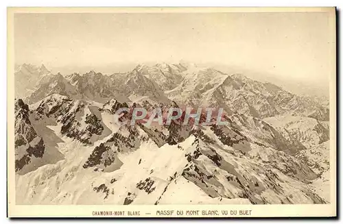 Cartes postales Chamonix Massif du Mont Mont Blanc Vu du Buet