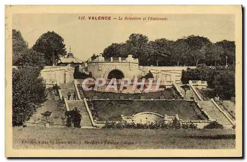 Cartes postales Valence Le Belvedere Et I&#39Esplanade