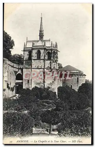 Ansichtskarte AK Amboise La Chapelle Et La Tour Cesar