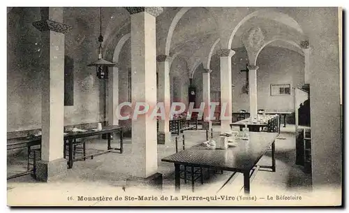 Cartes postales Monastere De Ste Marie De La Pierre Qui Vire le refectoire