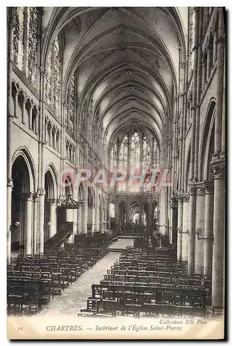 Ansichtskarte AK Chartres Interieur De I&#39Eglise Saint Pierre