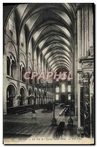 Cartes postales Reims La Nef De I'Eglise Saint Remi