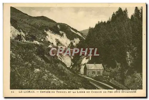 Ansichtskarte AK Le Lioran Entree Du Tunnel Et La Ligne du chemin de fer Cote St Jacques