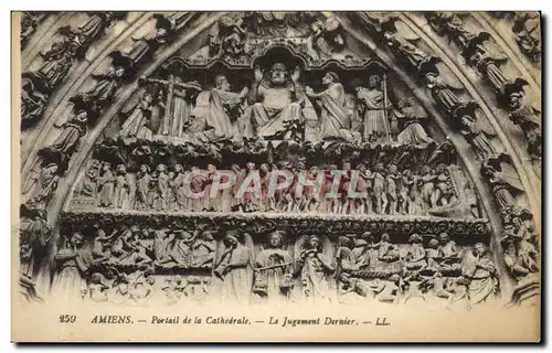 Cartes postales Amiens Portail De La Cathedrale le Jugement Dernier