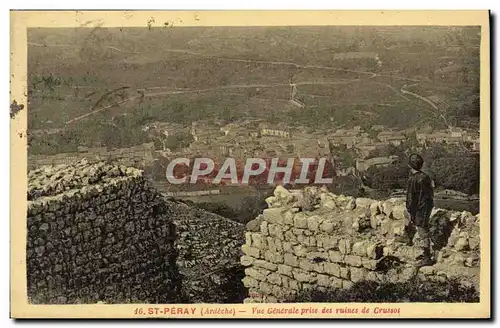 Cartes postales St Peray Vue Generale Prise Des Ruines De Crussol Enfants
